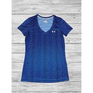 Under Armour Heat Gear Shirt Women's Size Small Loose Fit Short Sleeve V-Neck